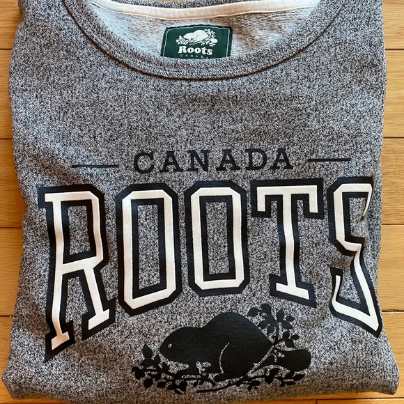 Roots crew neck sweater salt&pepper grey size L - Picture 1 of 5